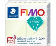 Modelinas Fimo, 56g, švytintis baltos spalvos