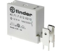 FINDER 12 V nuolatinės srovės 16 A–250 V kintamosios srovės relė 1 slenkstis – su „Faston“ gnybtu