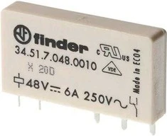 Finder Miniatiūrinė relė 1P 6A 24V DC (34.51.024.0010)