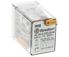 „Finder“ miniatiūrinis pramoninis siųstuvas 4P 7A 250 V AC (55.34.8.230.0040)