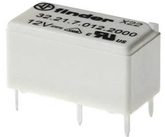 Finder Transmission 1CO 6A 12V DC kontaktas AgCdO Finder, Finder, F32-21-7-012-2000.