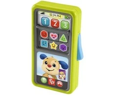 „Fisher-Price“ kūdikių žaislas „Laugh &amp; Learn“ – 2 viename išmanusis telefonas su slankikliu, skirtas mokytis (HNL41)
