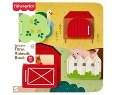Mattel FISHER-PRICE edukacinė medinė lenta – Ūkio gyvūnai (JCY33)