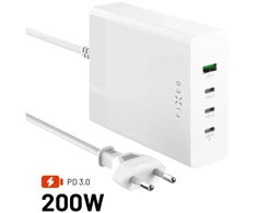 Įkroviklis Fixed Charging Station - kroviklis jungiama į tinklą GaN USB-Cx3, USB-Ax1 200W balta