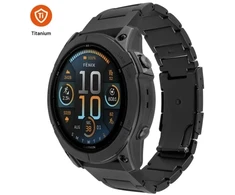 Fixed Užfiksuotas titano dirželis Titanium, skirtas Garmin QuickFit 26 mm, juoda