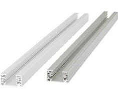 Solar Plus Kvadratinis bėgelis, 230 V, 1 fazės, 1 metro, baltas - STANDARTINIS
