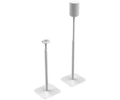 Flexson „Essentials“ reguliuojami grindų stovai – balti, Grindys, Akrilnitrilo butadieno stirenas (ABS), Plienas, Balta, Laisvai pastatomi, 1 koja(-os), „Sonos Era 100“, Arc, Beam, Ray, Sub-Mini?