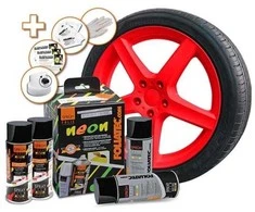 Skysta guma automobiliams Foliatec Raudona 400 ml (4 pcs)