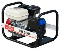 Folke-Larsens Eftf. A/S Fogo generatorius 230V - benzininis, 3.0kw, Honda variklis, daniškas kištukas, FH3001