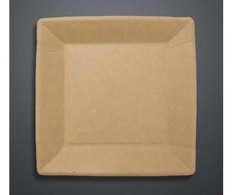 Foodline Pietų lėkštės kartoninės 23x23cm rudos 50 vnt./pak. - (50 vnt.)