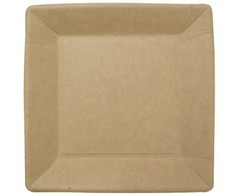 Foodline Pietų lėkštės kartoninės 23x23cm rudos 50 vnt./pak. - (50 vnt.)