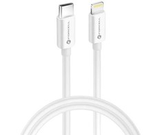 USB C - Lightning kabelis Forcell F-Energy MFi PD 3A 30W 1 m C901 baltas