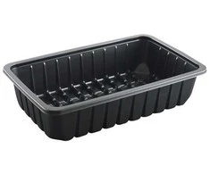Færch Mėsos padėklas K 8160S 262x161x59mm 1800ml juodas PP 300vnt/dėžėje - (300 vnt.)