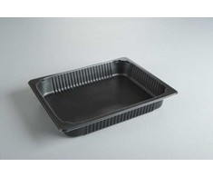 Færch Plastikinė dėžutė 1/2GN P2325-50T PP juoda aukšta 327x268x50mm 3350ml 100vnt/kar - (100 vnt.)