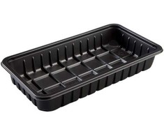 Abena Padėklas P2273-43A 1265 ml 273x146x43 mm PP juodas, 208 vnt./dėž.