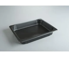 Færch Plastikinė dėžutė 1/2GN P2325-50T PP juoda aukšta 327x268x50mm 3350ml 100vnt/kar - (100 vnt.)
