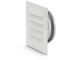 FRESH Metalinės grotelės 145x145 mm su Ø100 mm čiaupu, baltos.