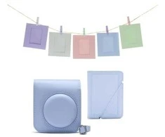 Nuotraukų rėmelis Fujifilm instax mini 12 priedų rinkinys (DĖKLAS, ALBUMAS, RĖMELIAI SU SEGTUKAIS); PASTEL Mėlynas