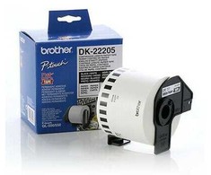 G&amp;G begalinis etikečių rulonas 62 mm x 30,48 m juoda kompaktinė, Brother DK-22205