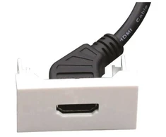 Kabelis FULL Modulis HDMI FULL F22 - kampuotas. Lizdas nuo moteriško iki moteriško. 20 cm. Baltas, FA-2420-P-HDMI(F/F)-20CM-V2.0