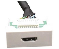 Kabelis FULL Modulis HDMI FULL F22 F/F 20 cm Baltas HS196, FA-2420-HDMI-F/F-P-20CM