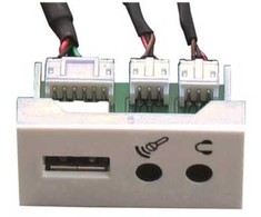 FULL „Garbot F22“ USB2.0 + 2 mini lizdų modulis. F45. 20 cm., baltas, 45 mm, 22,5 mm