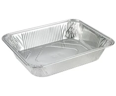 Gastrobakke, Plus Pack, 1/2GN 1-Compartments, Rektangulær 3600 ml,324x263x60mm aliuminio, aliuminio,