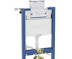 Geberit Duofix elementas sieninis/vien. - Sieninis tualetas 98cm su omega įmont. cisterna 12cm PEX-prij.