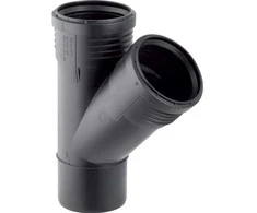 Geberit TRÓJ.SILENT-PP HT 40X40/45 SANI.JUODA