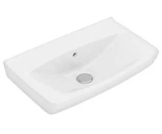 Geberit Ifö Spira kriauklė tiesi 50 cm 15010 - tvirtinimo kabliukas/standartinė laikiklis, be perpildymo, be skylės maišytuvui, gylis 310