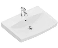Geberit Ifö Spira kriauklė tiesi 57 cm 15020 - tvirtinimo varžtai/guoliai, be maišytuvo angos, perpildymo gylis 430