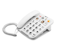 Geemarc PHOTOPHONE 110 laidinis telefonas su dideliais mygtukais, baltas