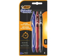 Bic Gel-ocity Quick Dry geliniai rašikliai, 3 spalvos
