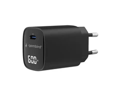 GEMBIRD 60W USB TYPE-C FAST CHARGER LCD, Juodas