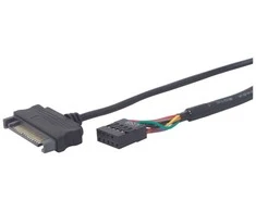 GEMBIRD FDI2-ALLIN1-03 USB vidinis kortelių skaitytuvas/rašytuvas su 2,5 SATA prievadu, juodas