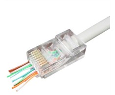 GEMBIRD LC-PTU-01/10 Gembird Universalus praėjimo modulinis UTP kištukas 8P8C, 10 vnt., suteptas ir suvytas