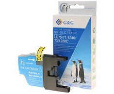 G&amp;G suderinamas rašalas / kasetė su LC-1240C, NP-B-0LC75C/1240C, žydra, 600 s