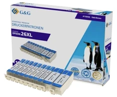 Tusz G&amp;G 15058 nabój su tuszem 10 vnt. Zamiennik Wysoka (XL) wydajność Cyjan, Geltonas, Purpurowy, Juodas