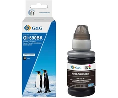 G&amp;G kompatybilny ink / tusz su GI-590 Bk, NPR-CGI590BK-140ml, juodas, 6000s