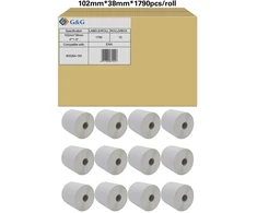 G&amp;G 12x Etikettenrollen kompatybilne su Zebra 800264-155