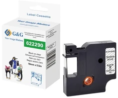 G&amp;G Taśmy do etykietowania juoda na przezroczystym (622290) (21681)