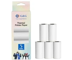 G&amp;G Terminė popieriaus juosta 5 vnt. lipni 57x30 mm 3,8 m ilgio