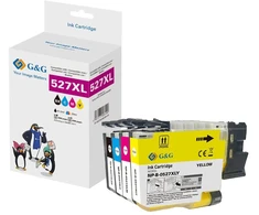 G&amp;G rašalo kasetė su rašalu 4 vnt. Zamiennik Juoda, žydra, purpurinė, geltona (22065)