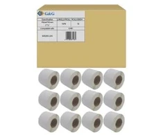 G&amp;G Zebra 800283-205 12x1370 Et. 76x51mm terminis perforuotas popierius (19801)