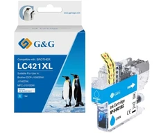Tusz G&amp;G Tusz kompatybilny su Brother LC421XLC wkład (500 stron) Cyan