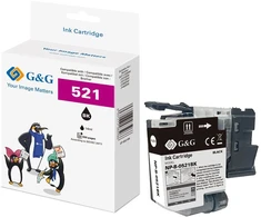 G&amp;G Rašalas suderinamas su Brother LC521BK kasetė 500 psl. juoda