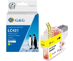 Tusz G&amp;G Kompatybilny su Brother LC421Y (200 stron) Geltonas (20562)
