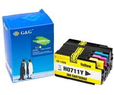 G&amp;G rašalas, rašalo kasetė 4 vnt. Analogas Juoda, Žydra, Geltona, Purpurinė (10436)