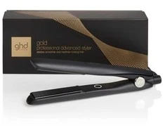 GHD auksinis, Plaukų tiesinimo žnyplės, Šilta, 185 °C, 25 s, Juoda, Auksinė, 2,7 m