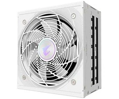 „GIGABYTE AORUS ELITE P1000W ICE“ maitinimo blokas – PCIe 5.0, 80 PLUS Platinum, pilnai modulinis dizainas, 120 mm ventiliatorius, suderinamas su ATX 3.0, ES kištukas, 1000 W, 100–240 V, 50/60 Hz, 15–6,5 A, aktyvus, 125 W